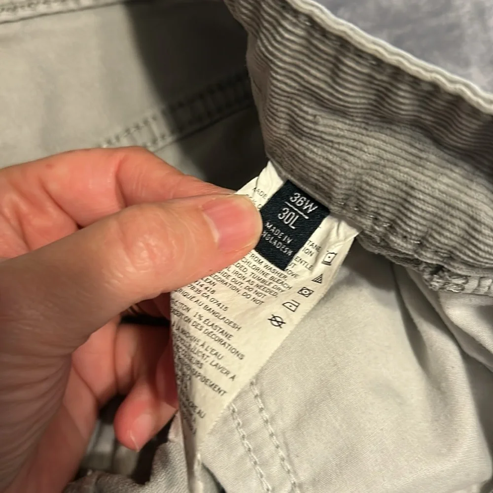 Men's Grayish Corduroy Pants Size 36x30